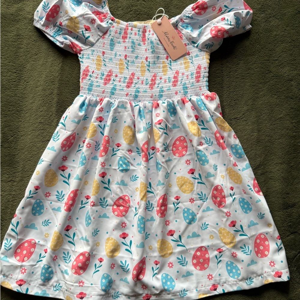 Charming Floral Kids Dress in Pink and Blue